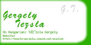 gergely tezsla business card